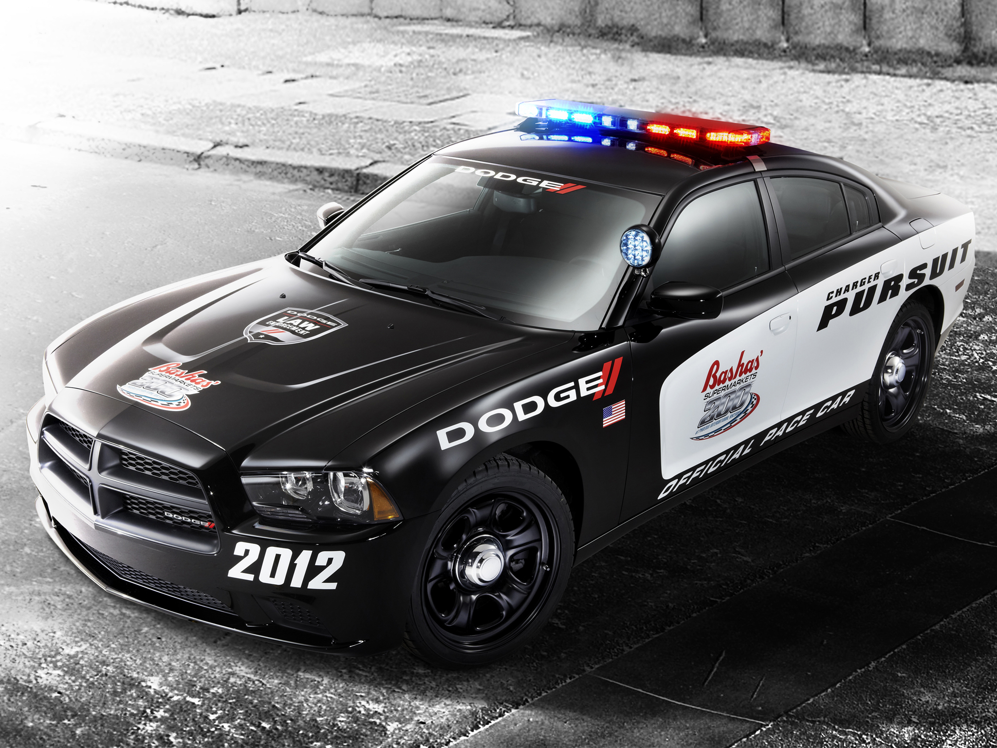 2012, Dodge, Charger, Pursuit, Pace, Nascar, Muscle, Police Wallpaper