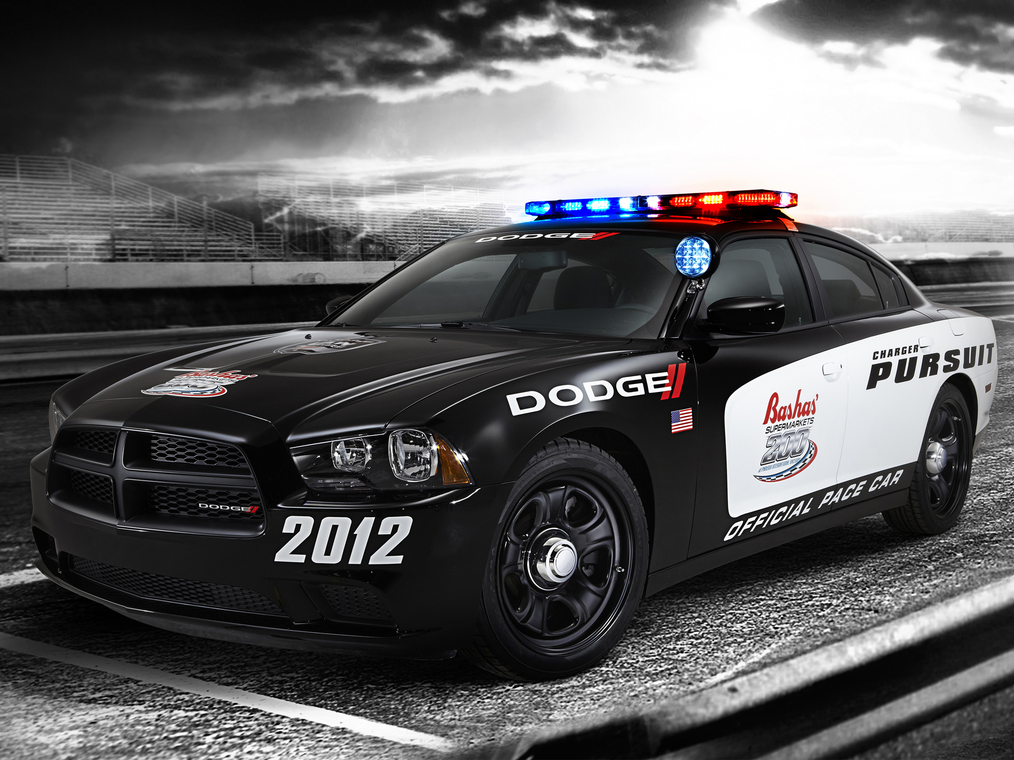 2012, Dodge, Charger, Pursuit, Pace, Nascar, Muscle, Police Wallpaper