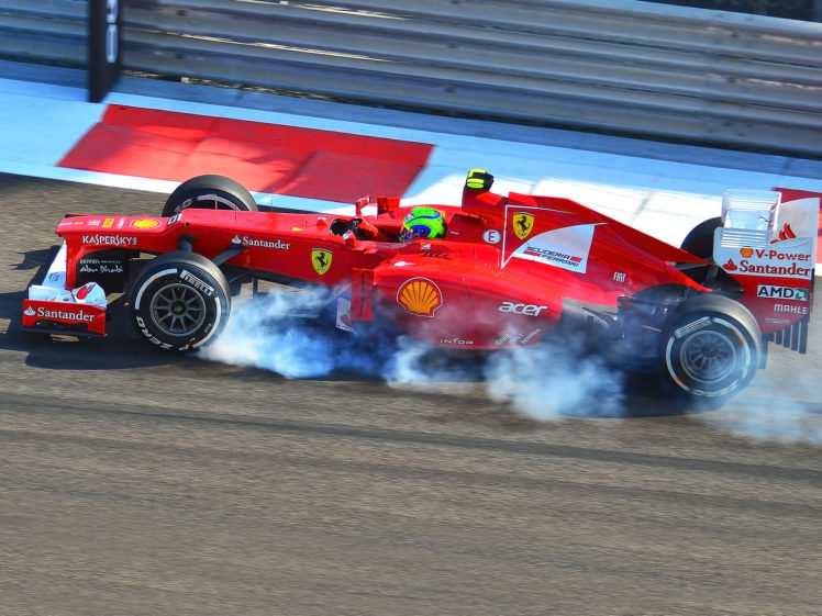 2012, Ferrari, F2012, Formula, One, Race, Racing, Smoke HD Wallpaper Desktop Background