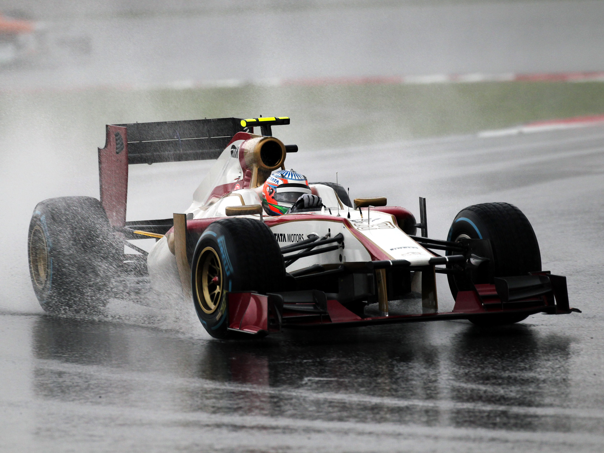 2012, Hrt, F112, Formula, One, Race, Racing, Rain Wallpaper
