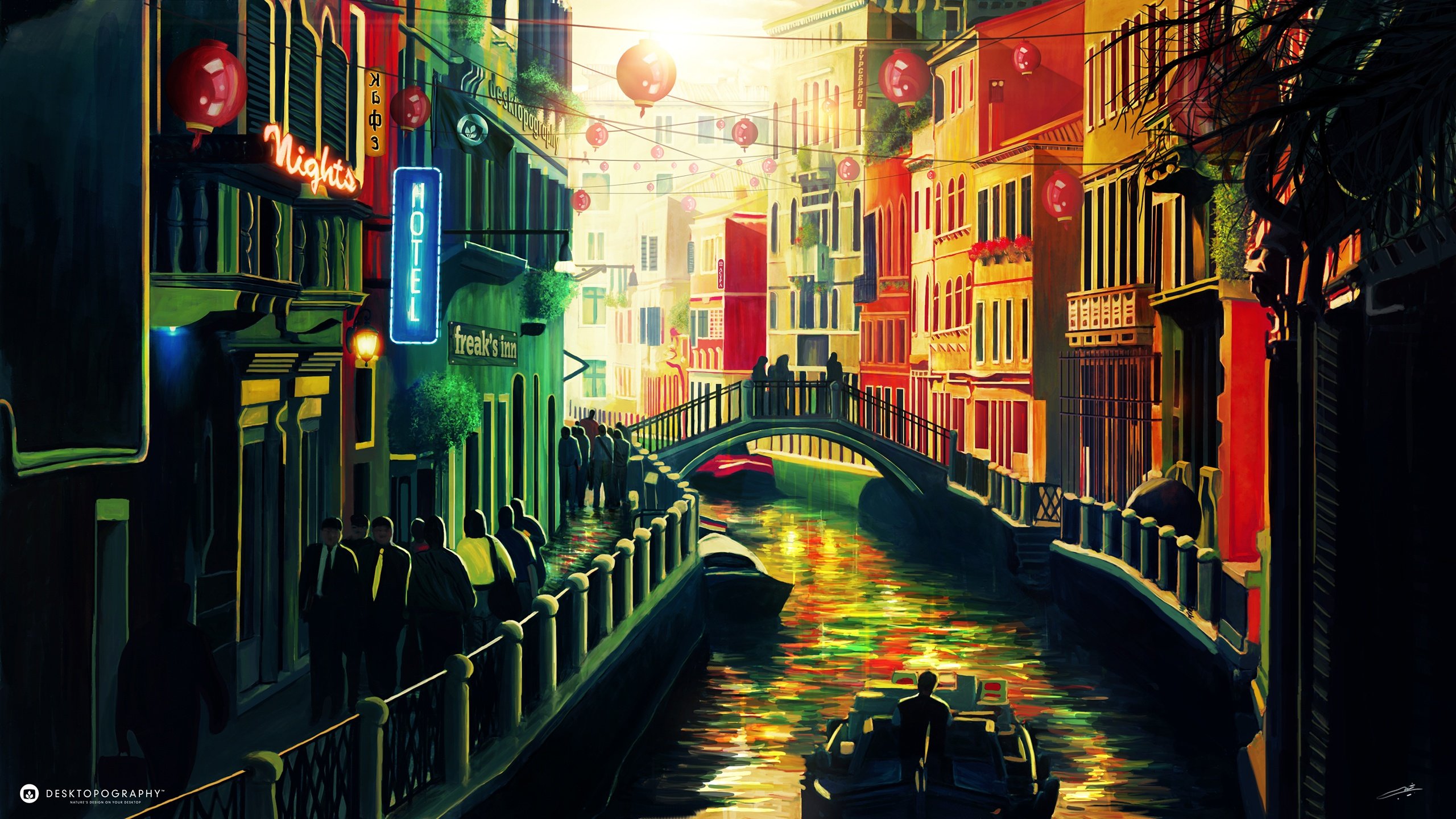 desktopography, Digital, Art, Fantasy, Beauty, Venice Wallpaper