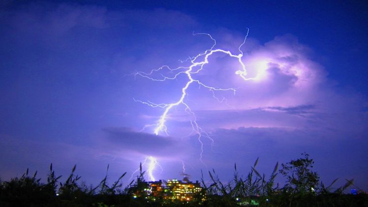 lightning, Storm, Rain, Clouds, Sky, Nature, Thunderstorm HD Wallpaper Desktop Background