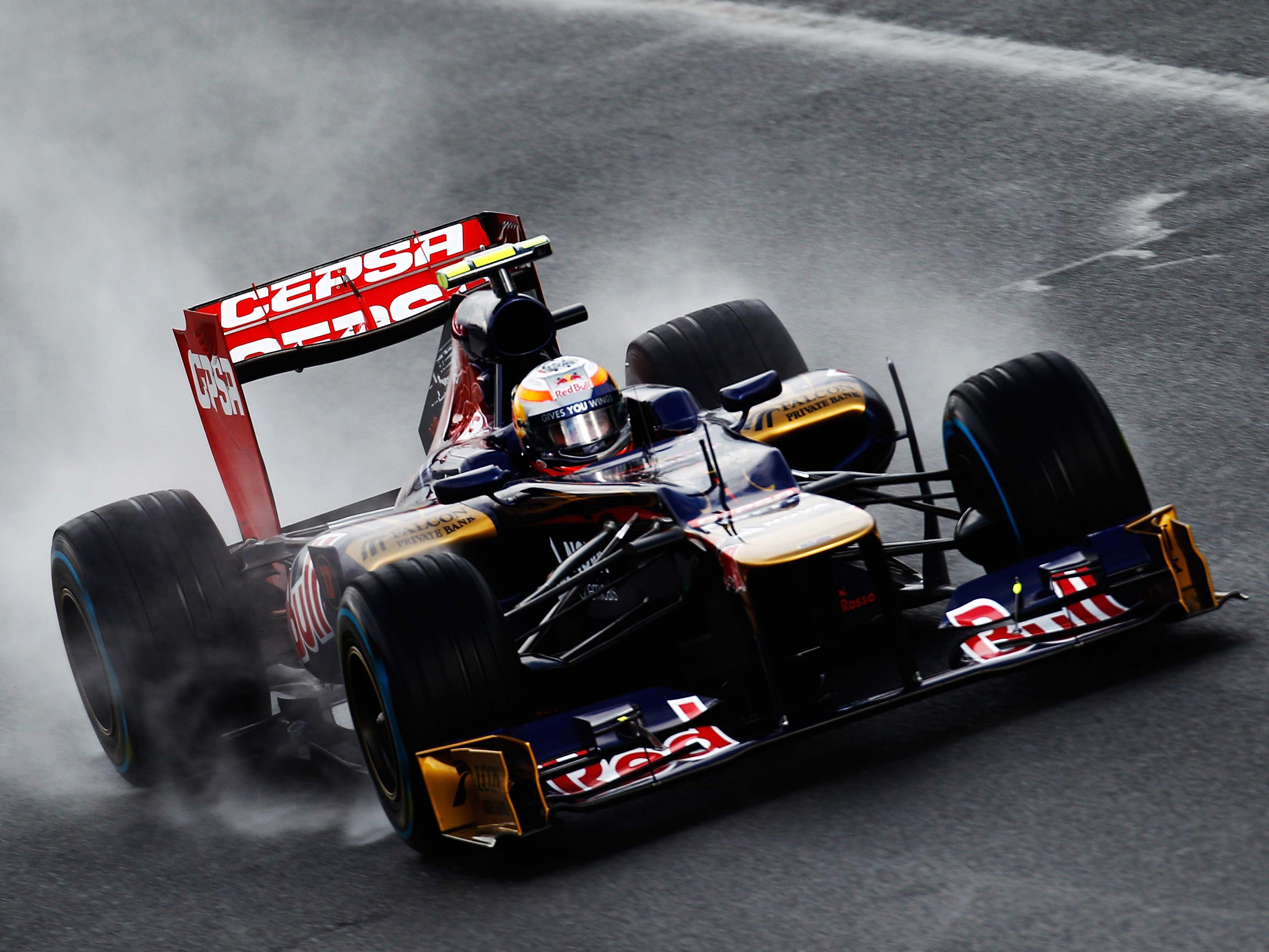 2012, Toro, Rosso, Str7, Formula, One, Race, Racing, Rain Wallpaper
