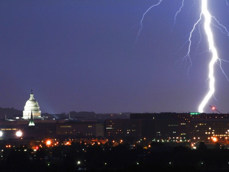 lightning, Storm, Rain, Clouds, Sky, Nature, Thunderstorm HD Wallpaper Desktop Background