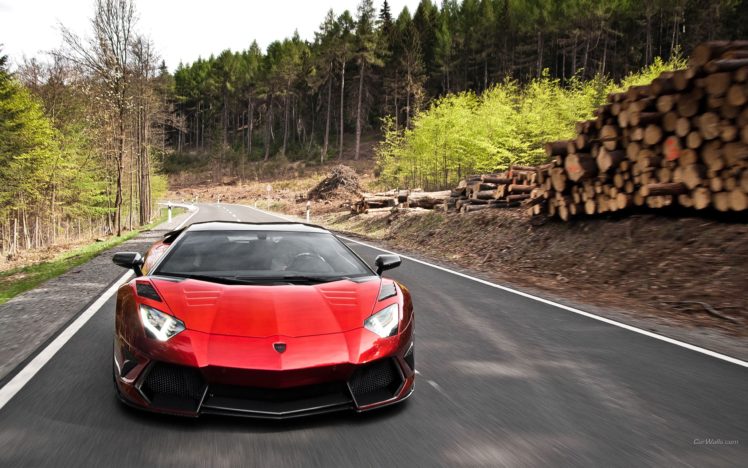 red, Cars, Roads, Lamborghini, Aventador, Mansory HD Wallpaper Desktop Background