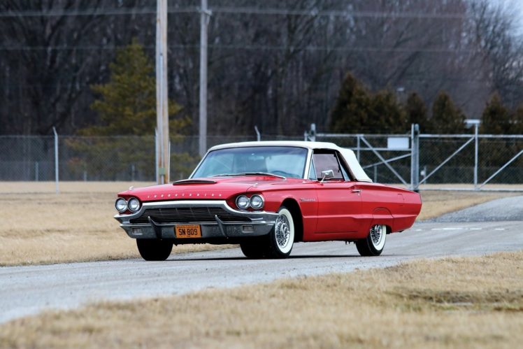 1964, Ford, Thunderbird, Convertible, Cars, Classic HD Wallpaper Desktop Background
