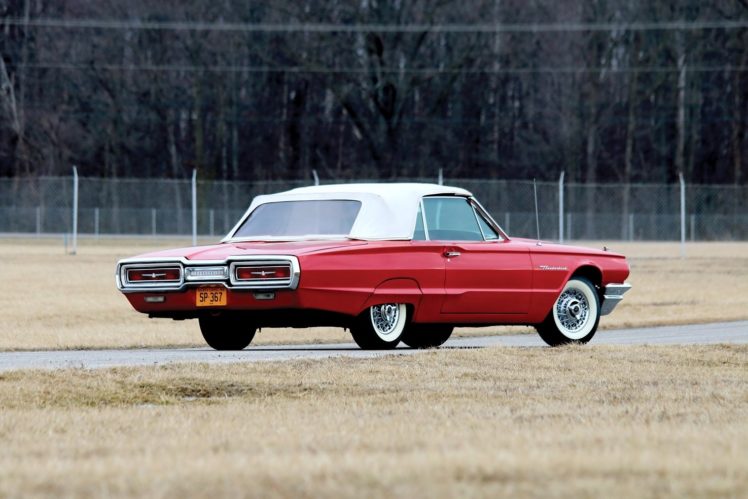 1964, Ford, Thunderbird, Convertible, Cars, Classic HD Wallpaper Desktop Background
