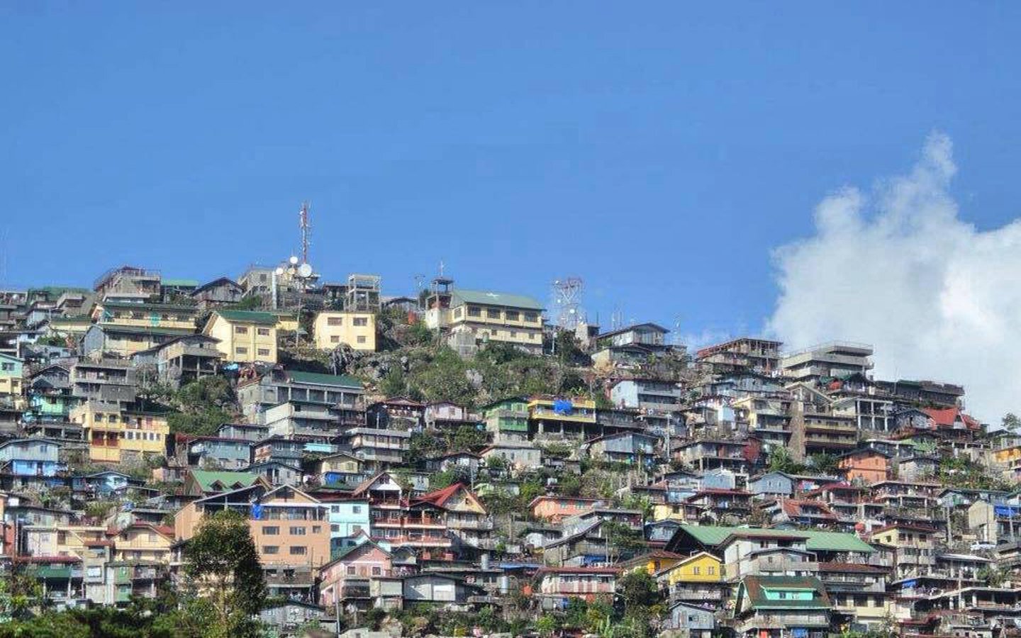 houses, In, A, Mountain Wallpaper