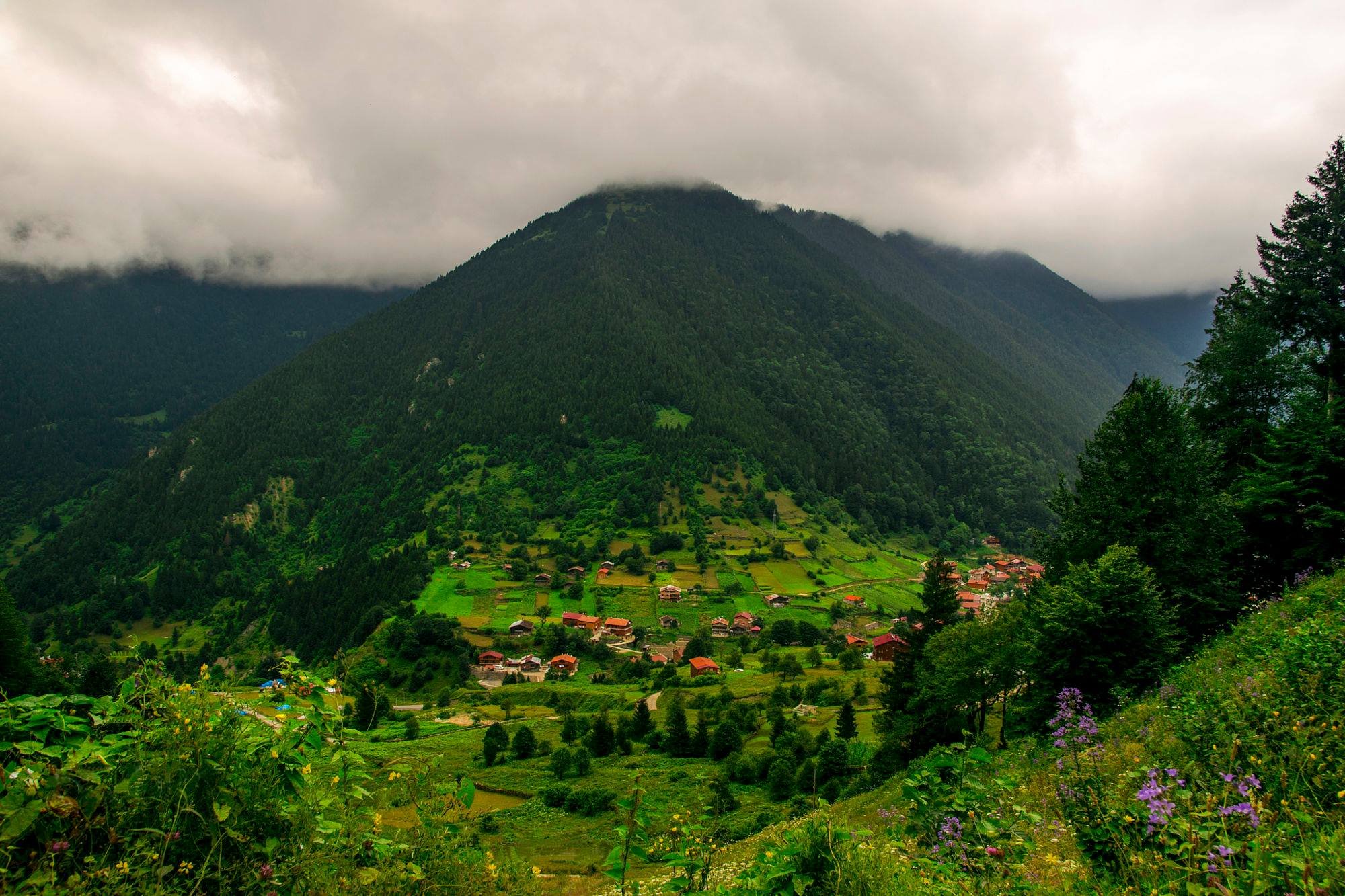 caykara, Trabzon, Landscape, Nature, Beauty, Amazing, Mountain, Sky, Clouds Wallpaper