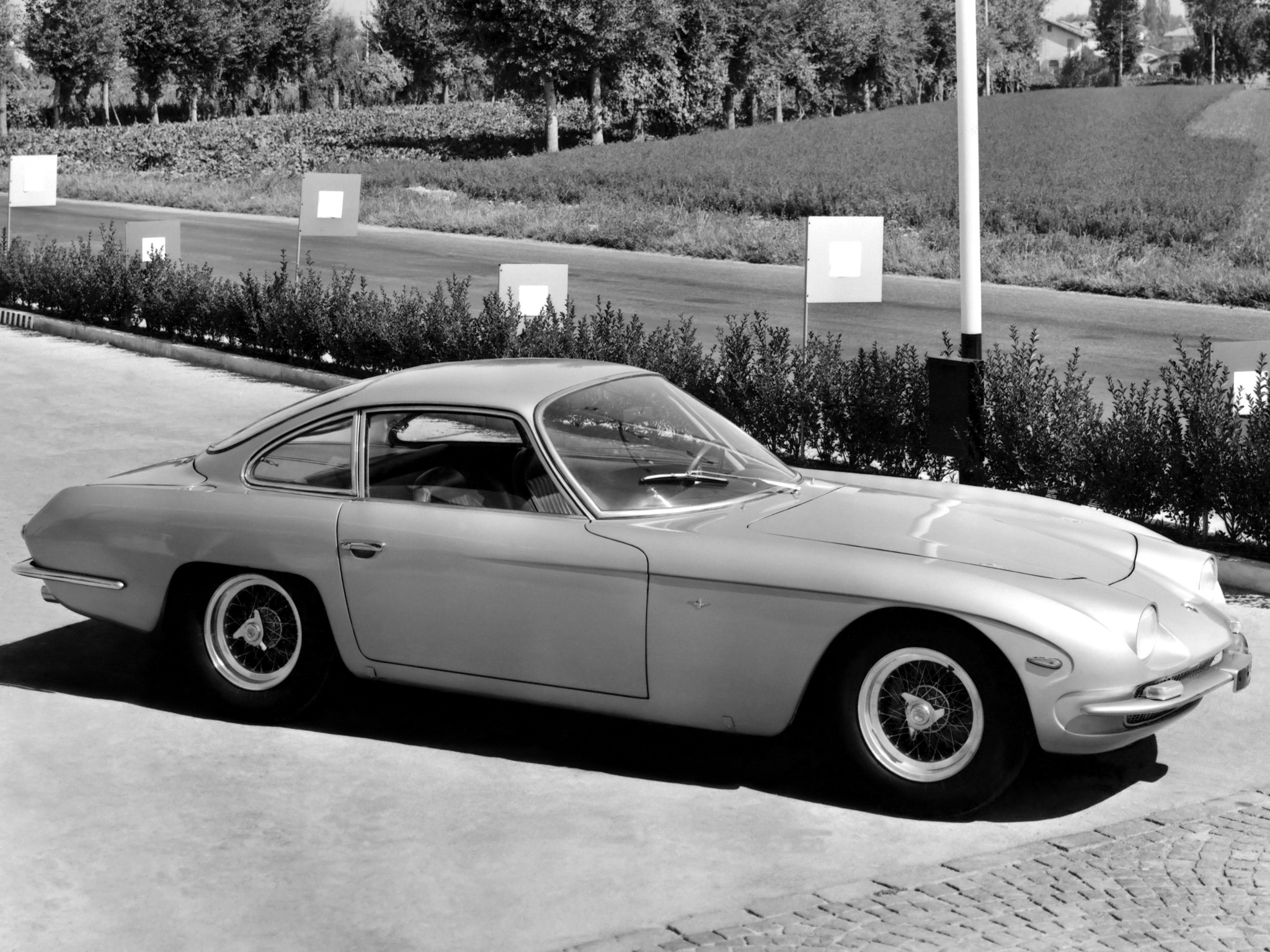 1964, Lamborghini, 350, G t, Classic, Supercar, Supercars, B w Wallpaper