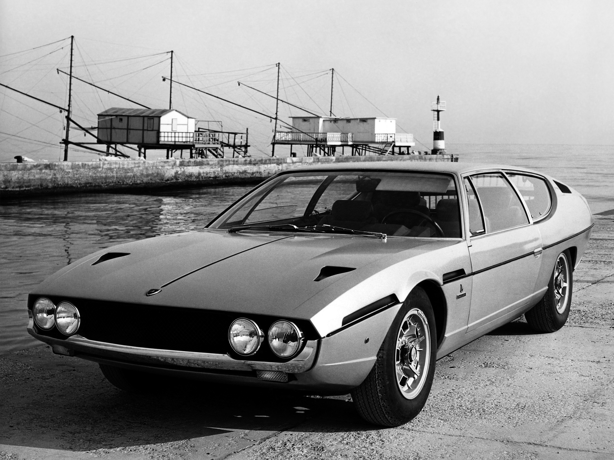 1968, Lamborghini, Espada, 400 gt, 400, Classic, Supercar, Supercars, B w Wallpaper