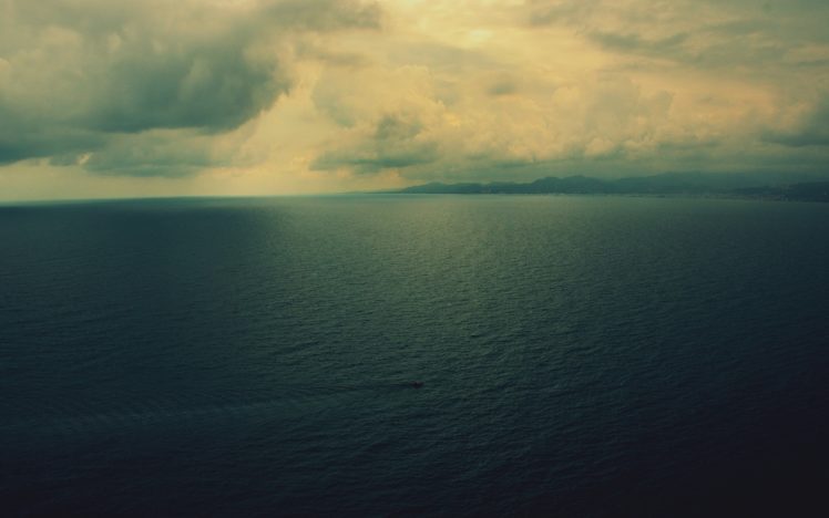 water, Blue, Ocean, Clouds, Landscapes, Nature, Sea, Skyscapes HD Wallpaper Desktop Background