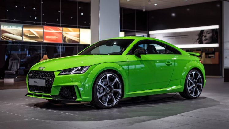 green, Audi, Tt rs, Cars, 2016 HD Wallpaper Desktop Background