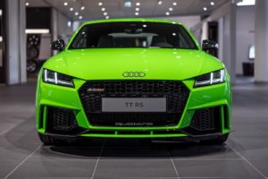 green, Audi, Tt rs, Cars, 2016