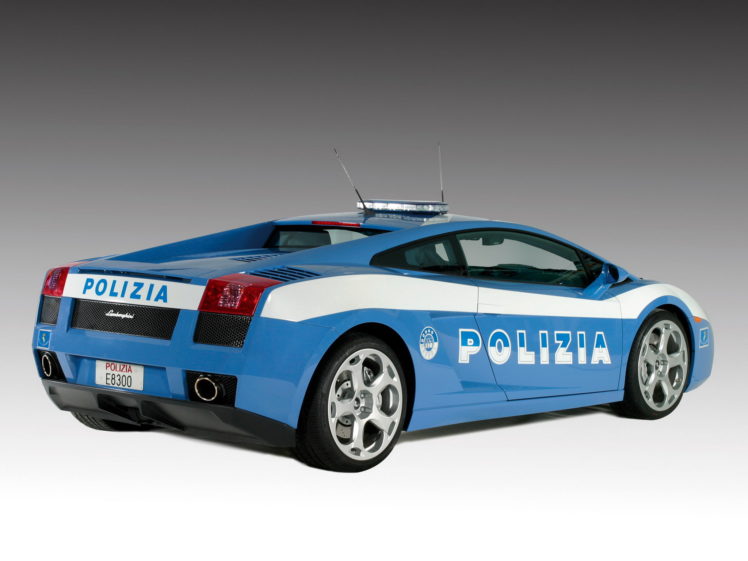 2004, Lamborghini, Gallardo, Polizia, Police, Supercar, Supercars HD Wallpaper Desktop Background