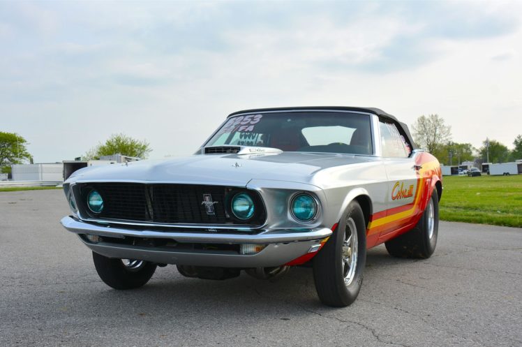 1969, Ford, Mustang, Convertible, Cobra jet, Drag, Super, Stock, Usa,  08 HD Wallpaper Desktop Background