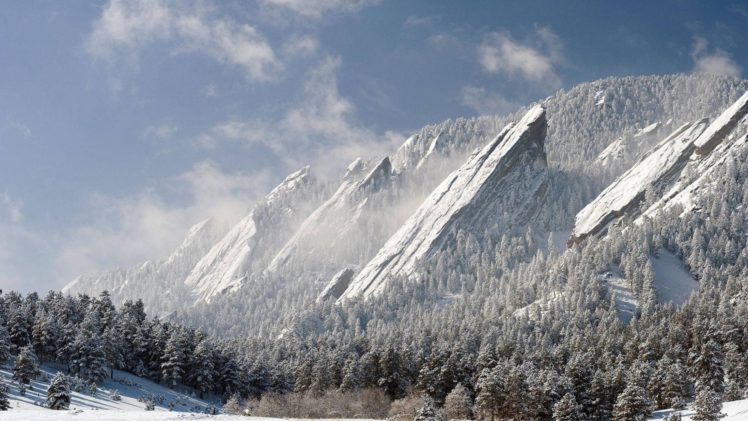 winter, Mountains, Forest, Nature, Landscape HD Wallpaper Desktop Background