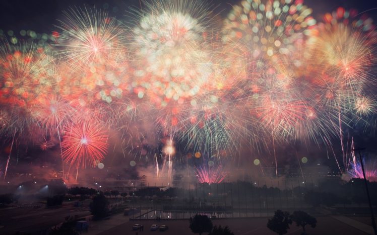 explosions, Fireworks, Bokeh, New, Year, Flickr HD Wallpaper Desktop Background