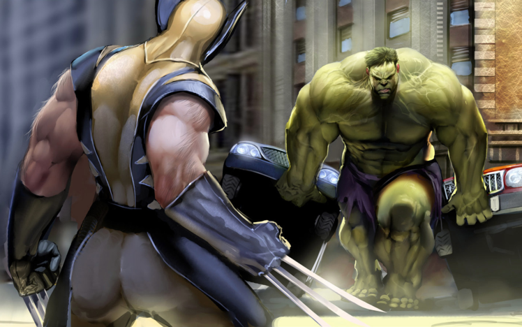 hulk,  comic, Character , Wolverine, Marvel, Comics HD Wallpaper Desktop Background