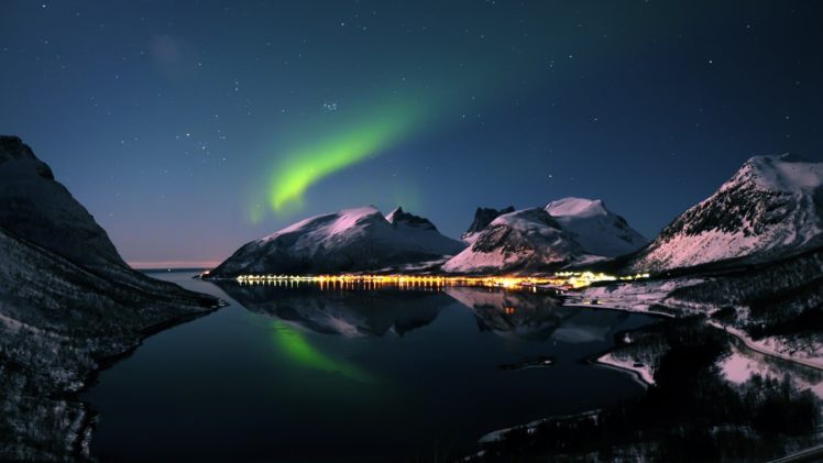aurora, Boreal, Hielo, Artico, Naturaleza HD Wallpaper Desktop Background