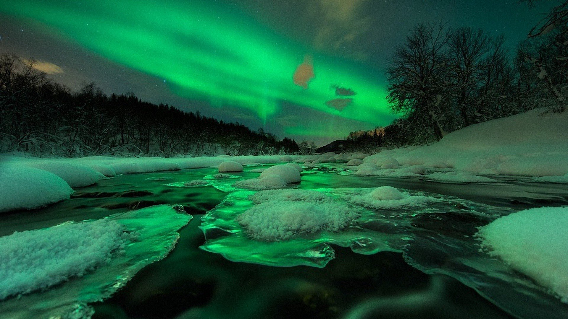 aurora, Boreal, Artico, Naturaleza Wallpaper