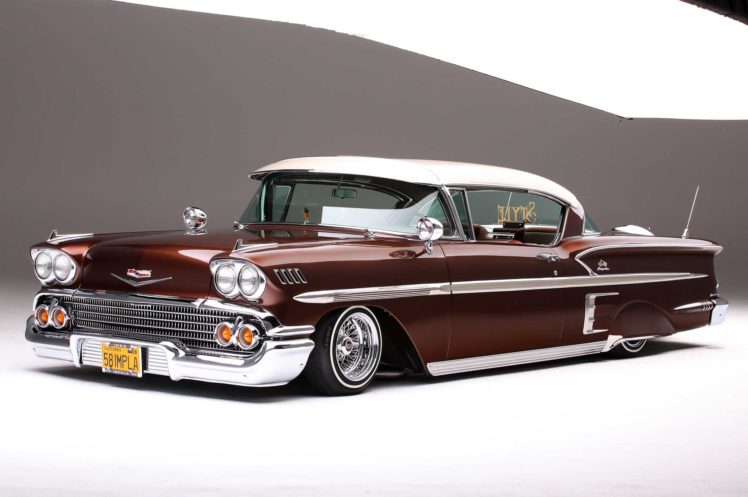 1958, Chevrolet, Impala, Custom, Tuning, Hot, Rods, Rod, Gangsta, Lowrider HD Wallpaper Desktop Background