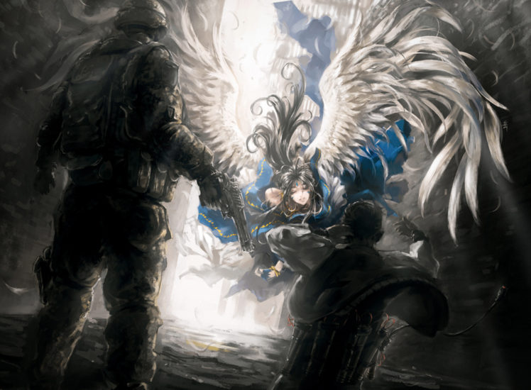 angels, Warriors, Wings, Fantasy, Girls, Angel HD Wallpaper Desktop Background