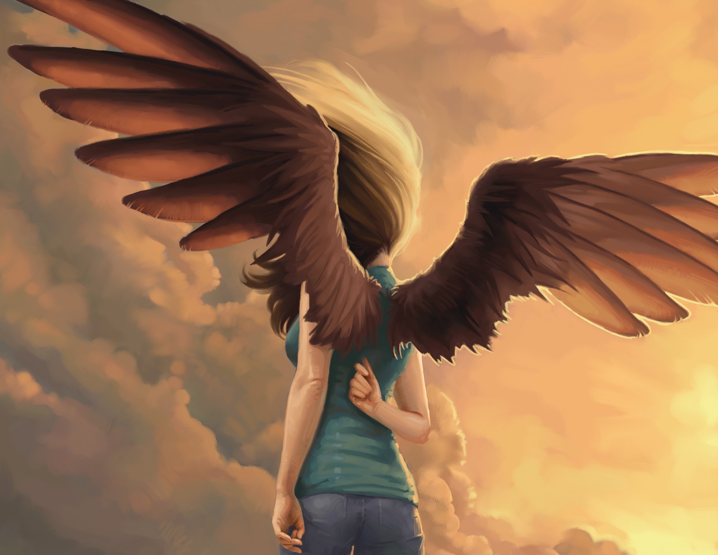 angels, Wings, Fantasy, Girls, Angel Wallpaper