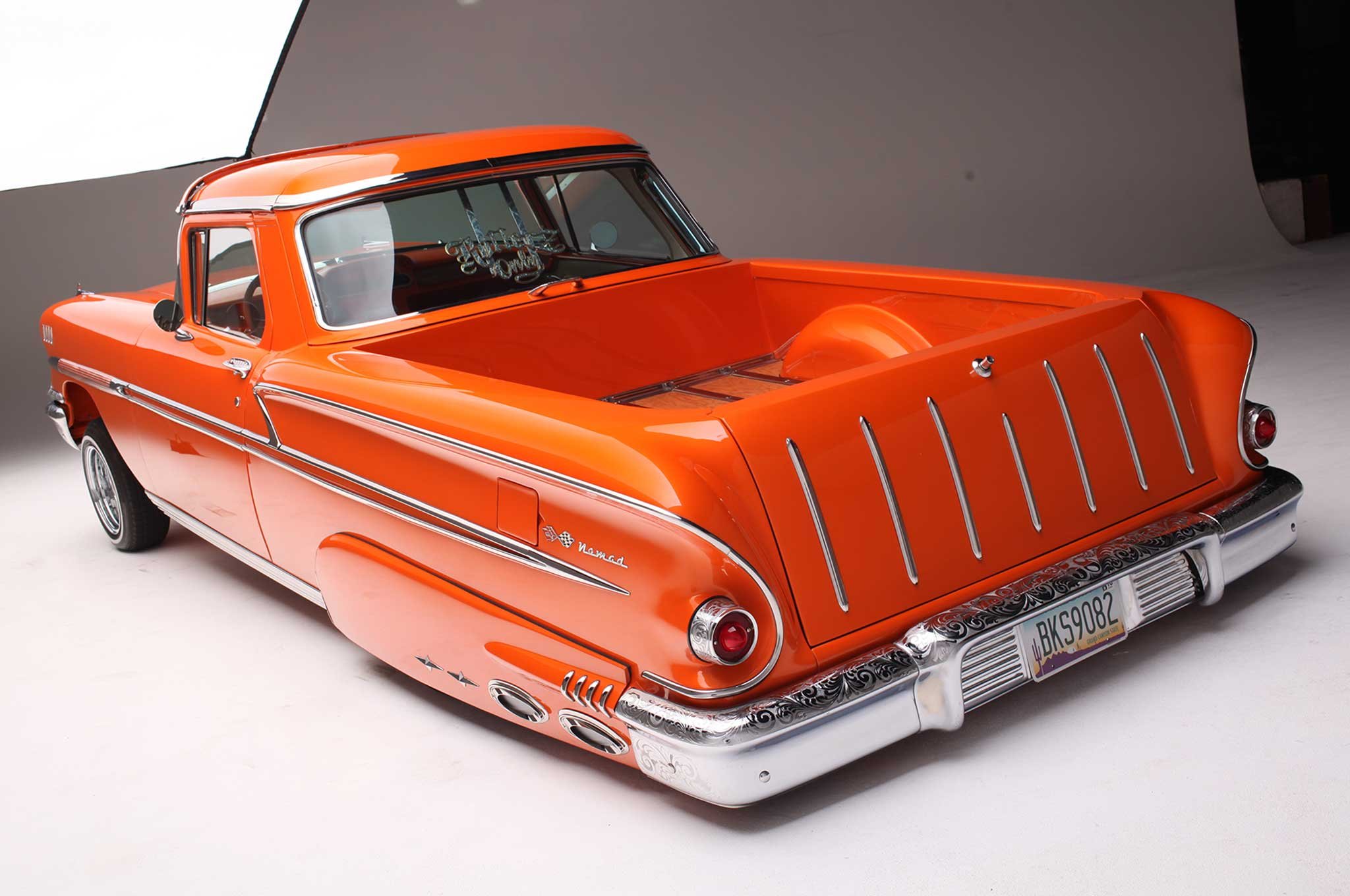 1958, Chevrolet, Nomad, Custom, Tuning, Hot, Rods, Rod, Gangsta, Lowrider, Pickup, Truck Wallpaper