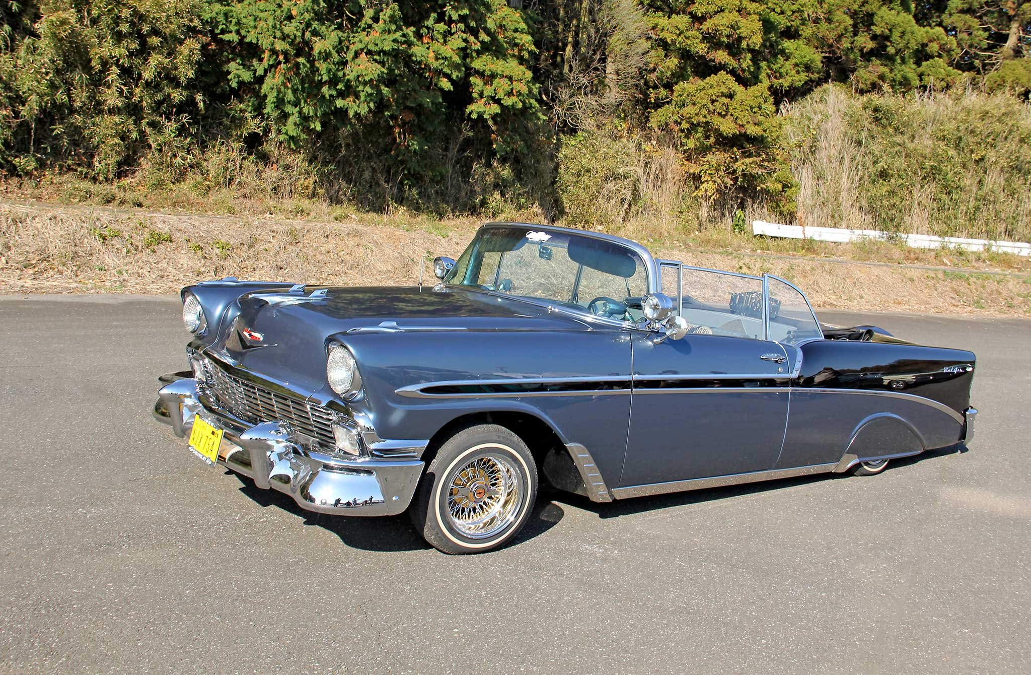 1956, Chevrolet, Bel, Air, Convertible, Custom, Tuning, Hot, Rods, Rod, Gangsta, Lowrider Wallpaper