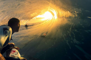 surfer, Surfing, Wave, Ocean, Sunset, Sunlight