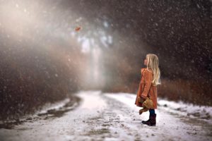 nature, Fall, Girl, Woods, Leaf, Winter, Time, Snow, Road, Forest, Autumn, Splendor, Leaves, Snowy, Autumn, Winter