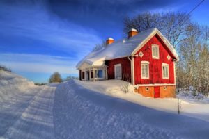 sweden, Road, Snow, Sky, Houses, Blue, Winter, Pure, Fantastic, Enchanting, Magic, White, Beautiful, Cold, House, Icy, Farm, Landscape, Nature, Weather, Awesome, Ice