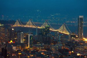 landscapes, Cityscapes, Bridges, Buildings, San, Francisco, Bay, Bridge, Nocturnal