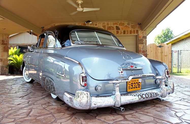 1951, Chevrolet, Deluxecustom, Tuning, Hot, Rods, Rod, Gangsta, Lowrider HD Wallpaper Desktop Background