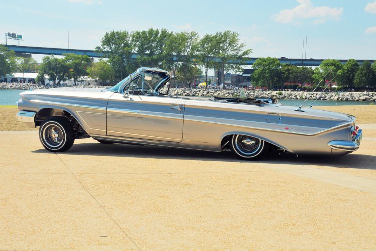 1961, Chevrolet, Impala, Convertible, Custom, Tuning, Hot, Rods, Rod, Gangsta, Lowrider HD Wallpaper Desktop Background