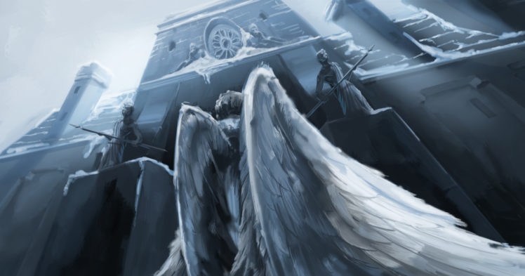 angels, Painting, Art, Wings, Fantasy HD Wallpaper Desktop Background