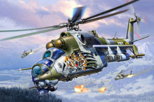 art, Vertalet, Mi 24, Soviet, Russian, Transport, Military, Helicopter