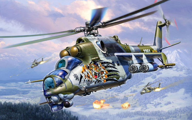 art, Vertalet, Mi 24, Soviet, Russian, Transport, Military, Helicopter HD Wallpaper Desktop Background