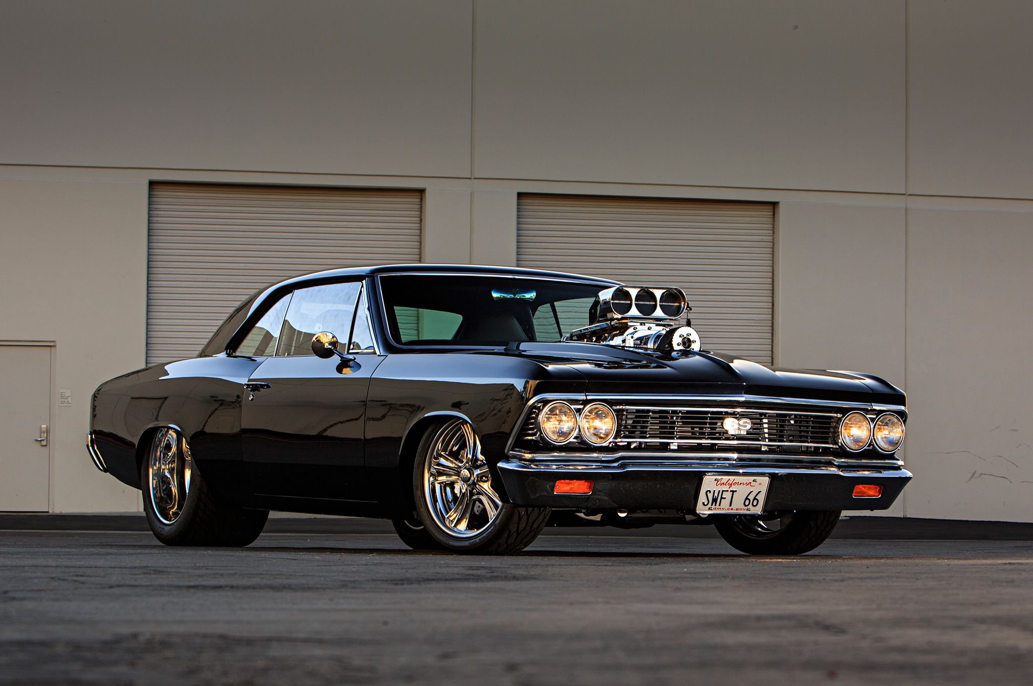 1966, Chevy, Pro, Street, Chevelle, Black, Cars, Modified Wallpaper