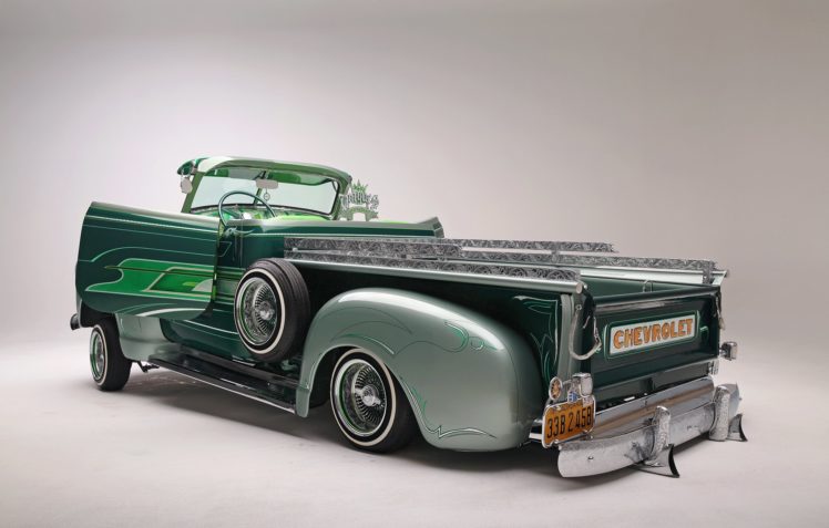 1950, Chevrolet, 3100, Custom, Pickup, Tuning, Hot, Rods, Rod, Gangsta, Lowrider, Truck HD Wallpaper Desktop Background