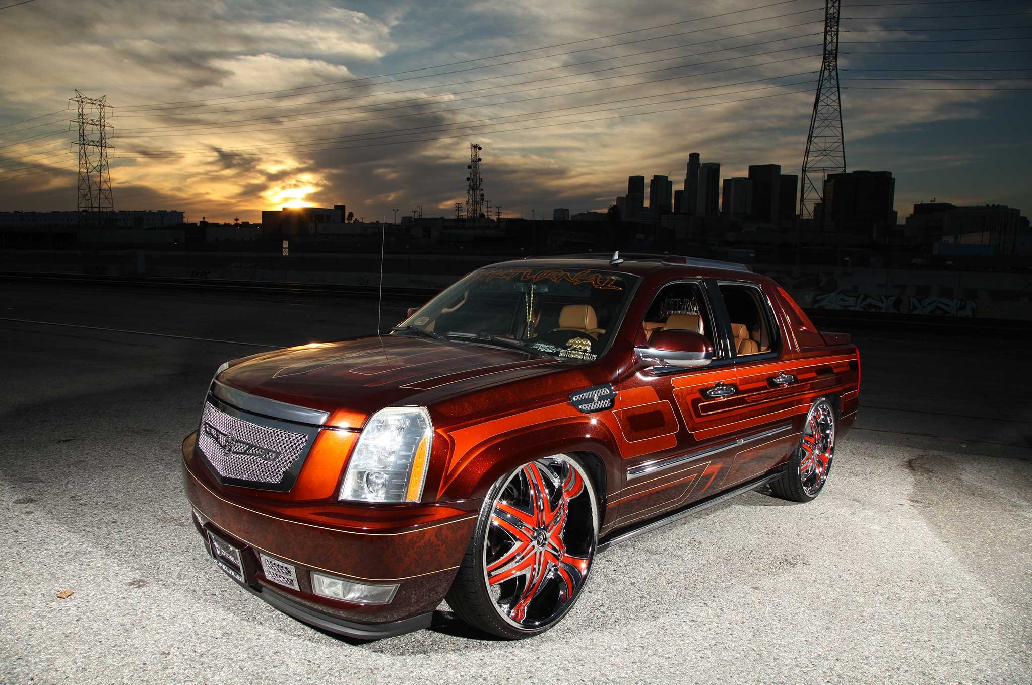 2008, Cadillac, Escalade, Ext, Custom, Suv, Truck, Tuning, Hot, Rods, Rod, Gangsta, Lowrider Wallpaper