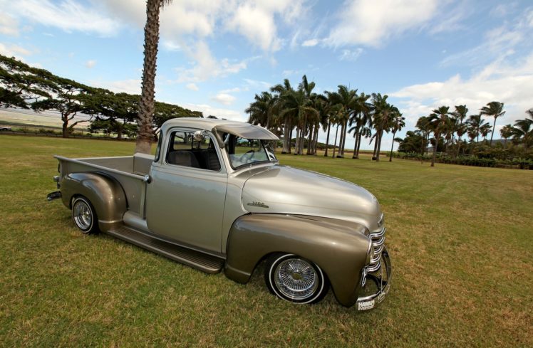 1953, Chevrolet, 3100, Custom, Pickup, Tuning, Hot, Rods, Rod, Gangsta, Lowrider, Truck HD Wallpaper Desktop Background