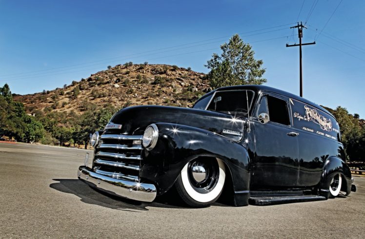 1952, Chevrolet, 3100, Panel, Custom, Stationwagon, Truck, Tuning, Hot, Rods, Rod, Gangsta, Lowrider HD Wallpaper Desktop Background