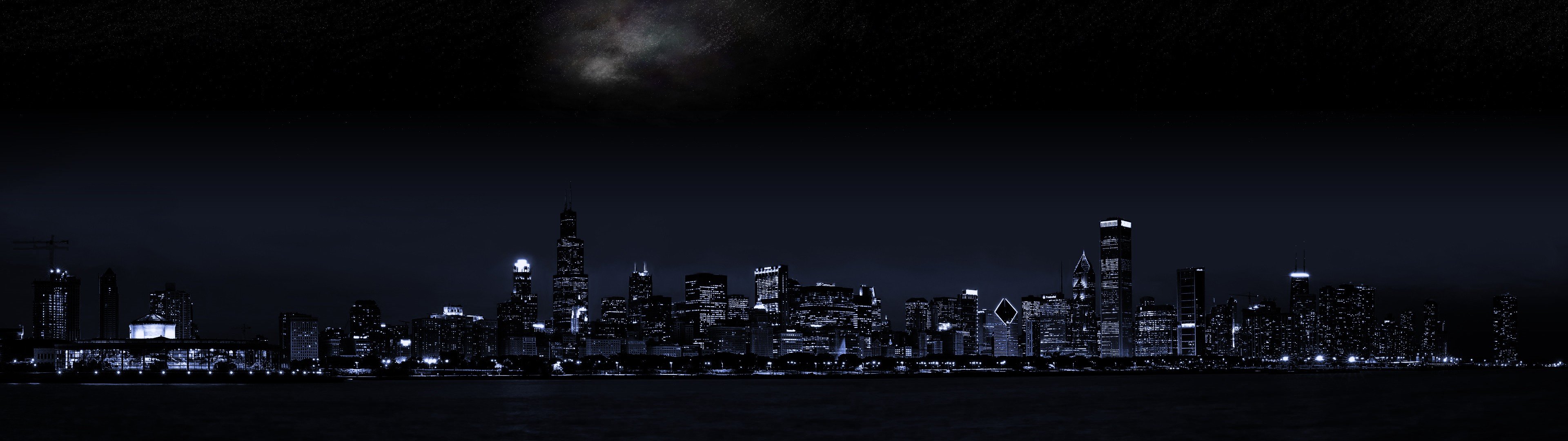 cityscape, Double, Screen, Dark Wallpapers HD / Desktop and Mobile