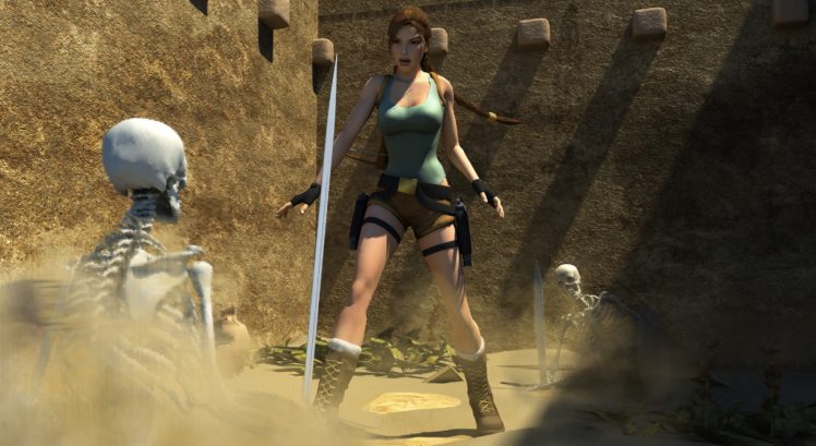 tomb, Raider, Skeleton, Lara, Croft, Games HD Wallpaper Desktop Background