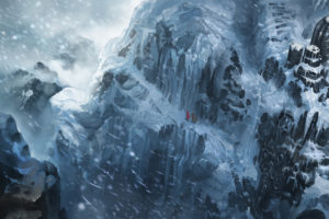 the, World, Of, Legend, Mountains, Snow, Crag, Snowflakes, Games, Nature