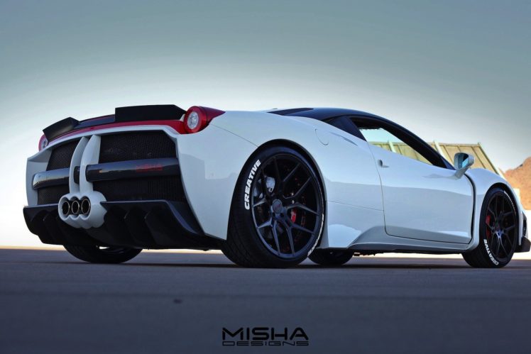 2016, Ferrari, 458, Misha, Design, Cars, Bobykit, White, Modified HD Wallpaper Desktop Background