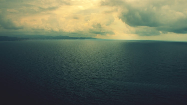water, Clouds, Horizon, Sea, Calm, Seascapes HD Wallpaper Desktop Background