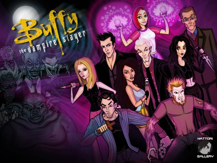 buffy, Vampire, Slayer, Supernatural, Dark, Horror, Thriller, Series, Action, Drama, Fantasy, Sarah, Michelle, Gellar, Poster HD Wallpaper Desktop Background